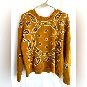 Madewell Bandana Pullover Sweater